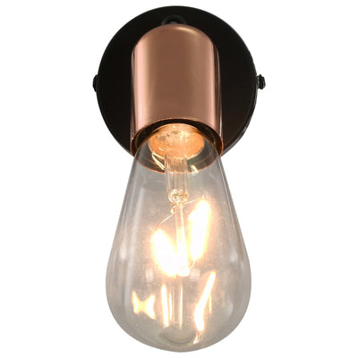 Spot Lights 2 pcs Black and Copper E27