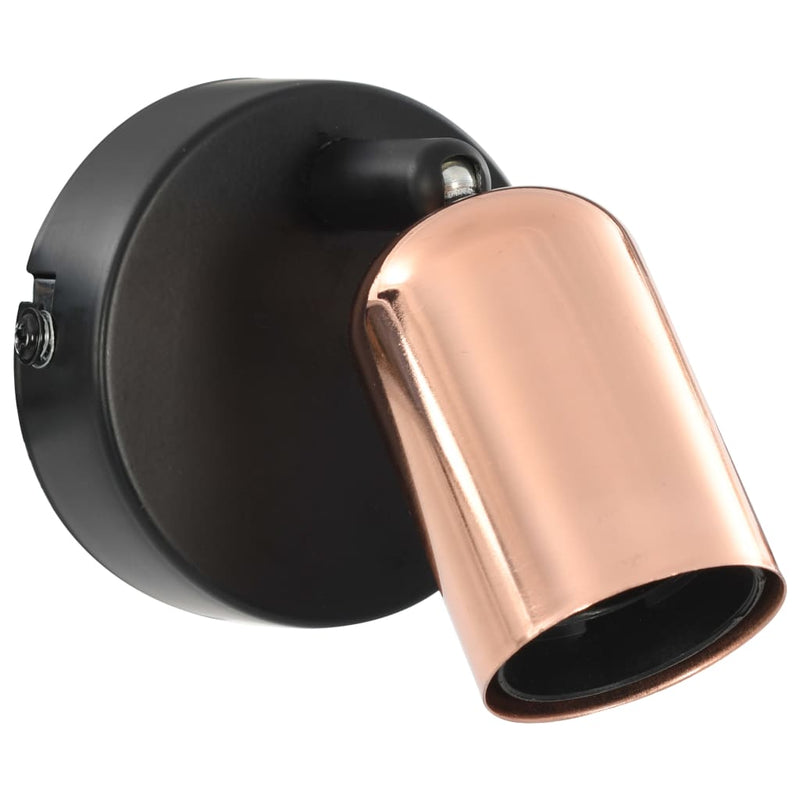 Spot Lights 2 pcs Black and Copper E27