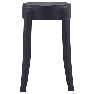 Stackable Stools 4 pcs Black Plastic