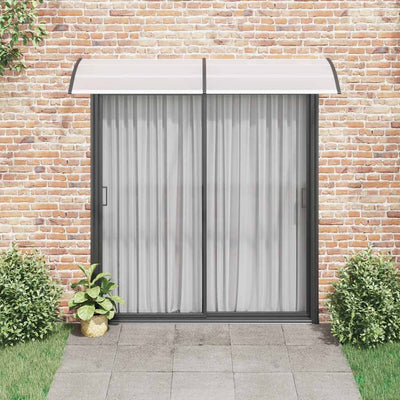 Door Canopy Black and Transparent 240x75 cm PC