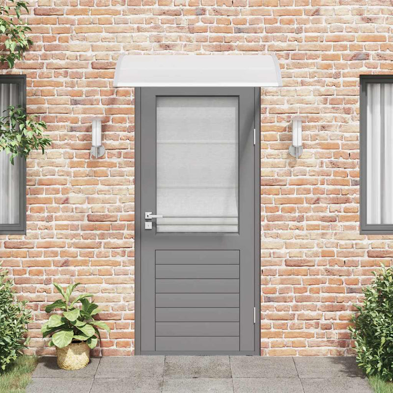 Door Canopy Grey and Transparent 120x75 cm PC