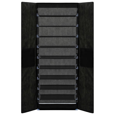 Shoe Cabinet Black 60x30x166 cm Fabric