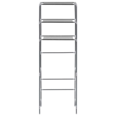 3-Tier Storage Rack over Toilet Silver 53x28x169 cm