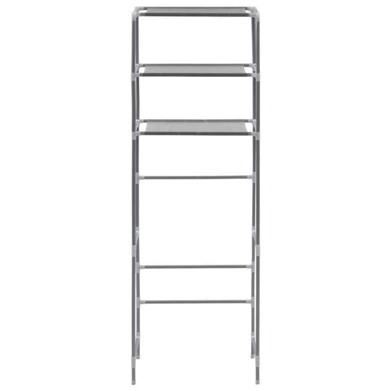 3-Tier Storage Rack over Toilet Silver 53x28x169 cm