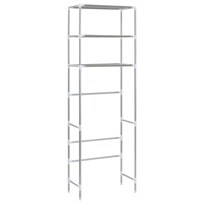 3-Tier Storage Rack over Toilet Silver 53x28x169 cm