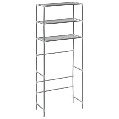 3-Tier Storage Rack over Laundry Machine Silver 69x28x169 cm