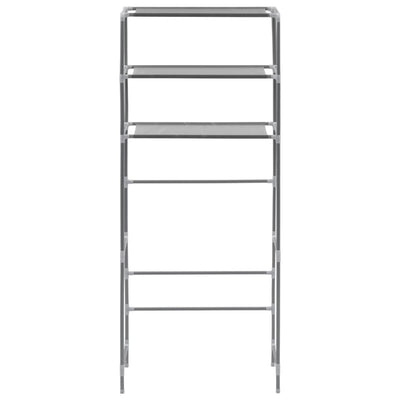 3-Tier Storage Rack over Laundry Machine Silver 69x28x169 cm