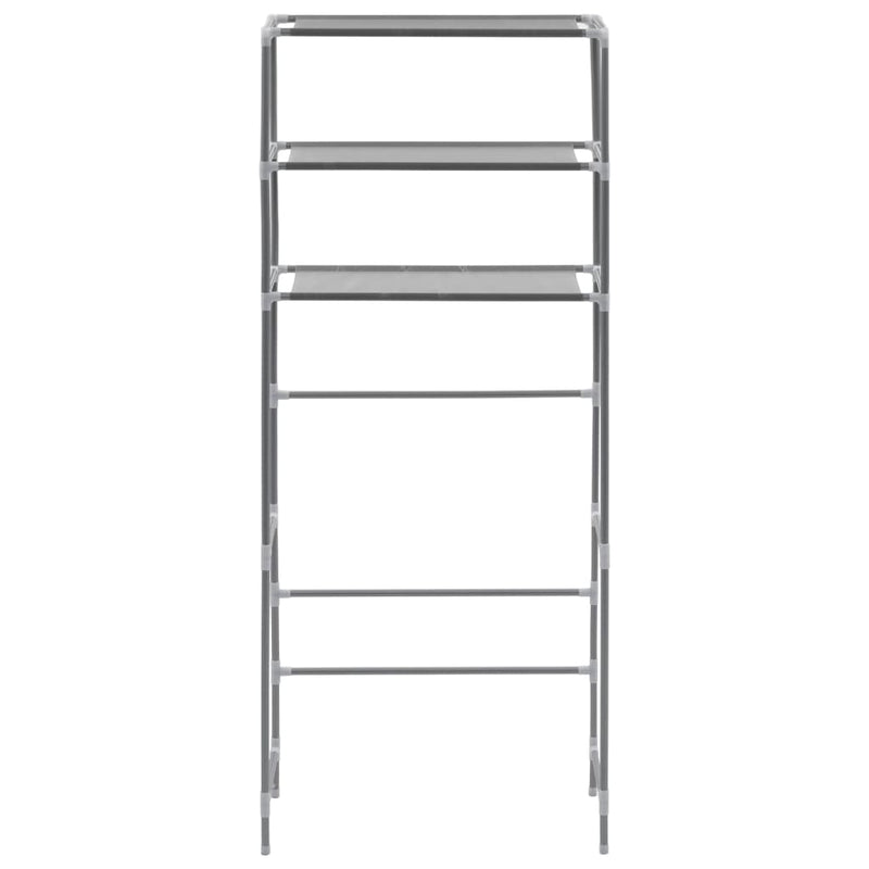 3-Tier Storage Rack over Laundry Machine Silver 69x28x169 cm