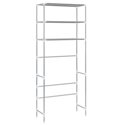 3-Tier Storage Rack over Laundry Machine Silver 69x28x169 cm