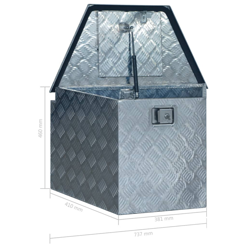 Aluminium Box 737/381x410x460 mm Silver