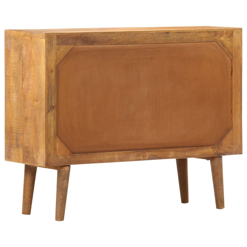 Sideboard with Printed Pattern 90x30x70 cm Solid Mango Wood