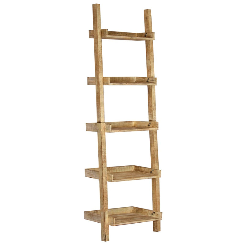 Ladder Shelf Brown 75x37x205 cm Solid Mango Wood