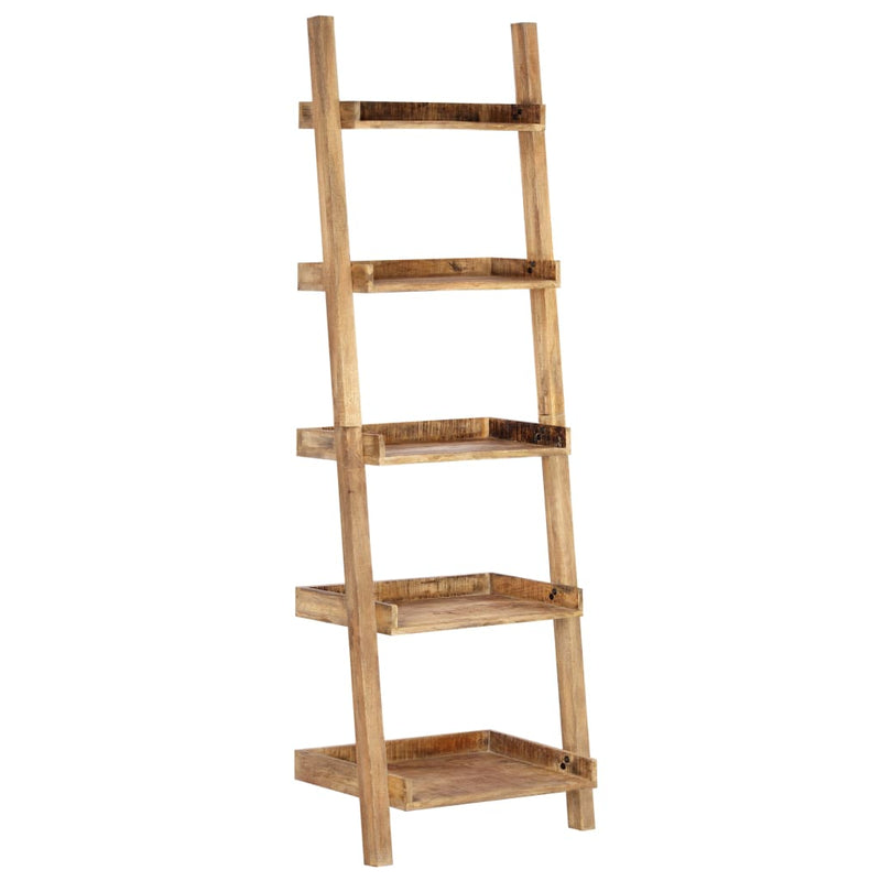 Ladder Shelf Brown 75x37x205 cm Solid Mango Wood