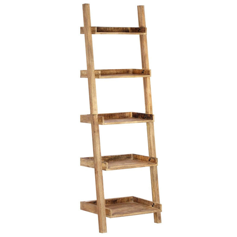 Ladder Shelf Brown 75x37x205 cm Solid Mango Wood