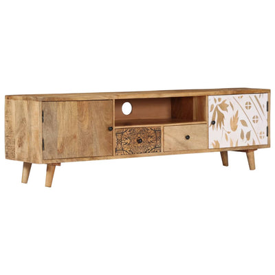 TV Cabinet 140x30x40 cm Solid Mango Wood