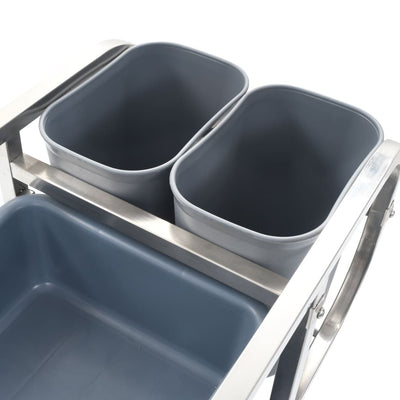 Kitchen Cart with Plastic Containers 82x43.5x93 cm