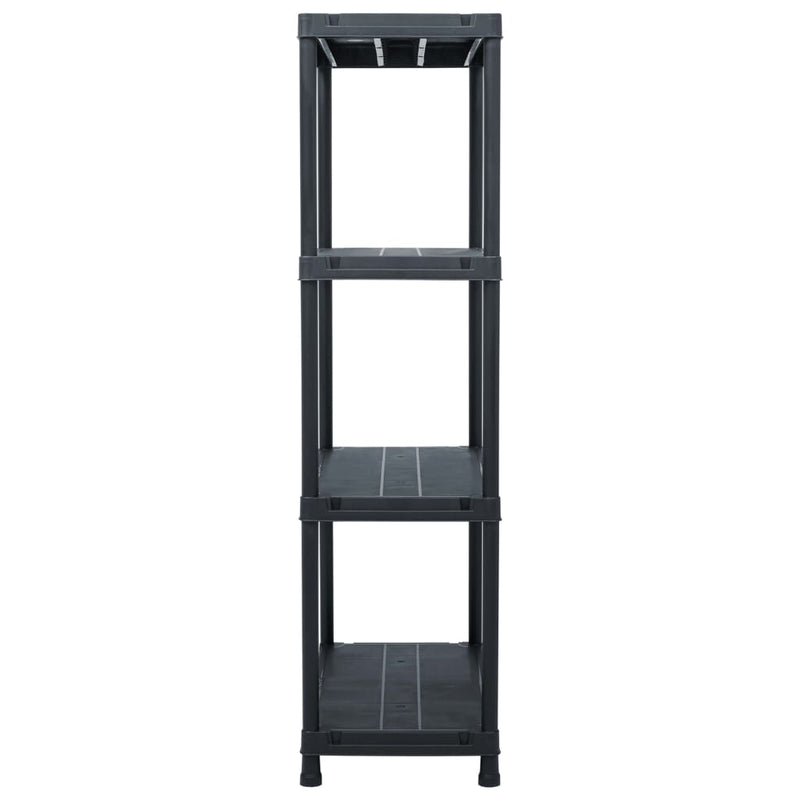 Storage Shelf Racks 2 pcs Black 60x30x138 cm Plastic