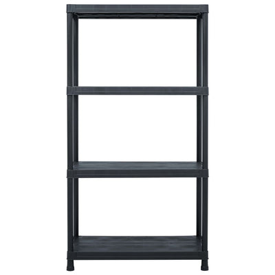 Storage Shelf Racks 5 pcs Black 60x30x138 cm Plastic