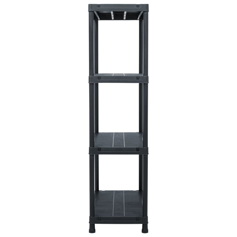 Storage Shelf Racks 5 pcs Black 60x30x138 cm Plastic