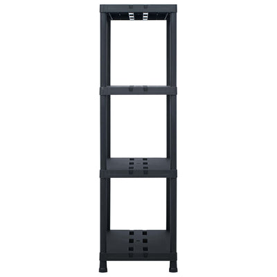 Storage Shelf Racks 2 pcs Black 220 kg 90x40x138 cm Plastic