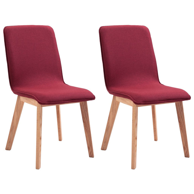 Dining Chairs 2 pcs Red Fabric