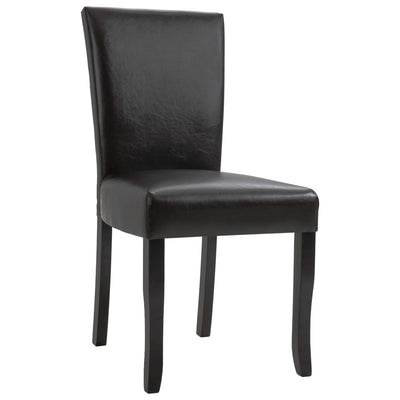 Dining Chairs 2 pcs Dark Brown Faux Leather