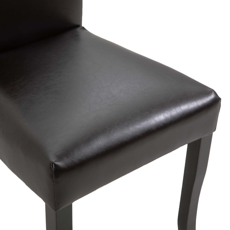 Dining Chairs 2 pcs Dark Brown Faux Leather