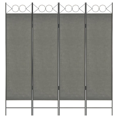 4-Panel Room Divider Anthracite 160x180 cm