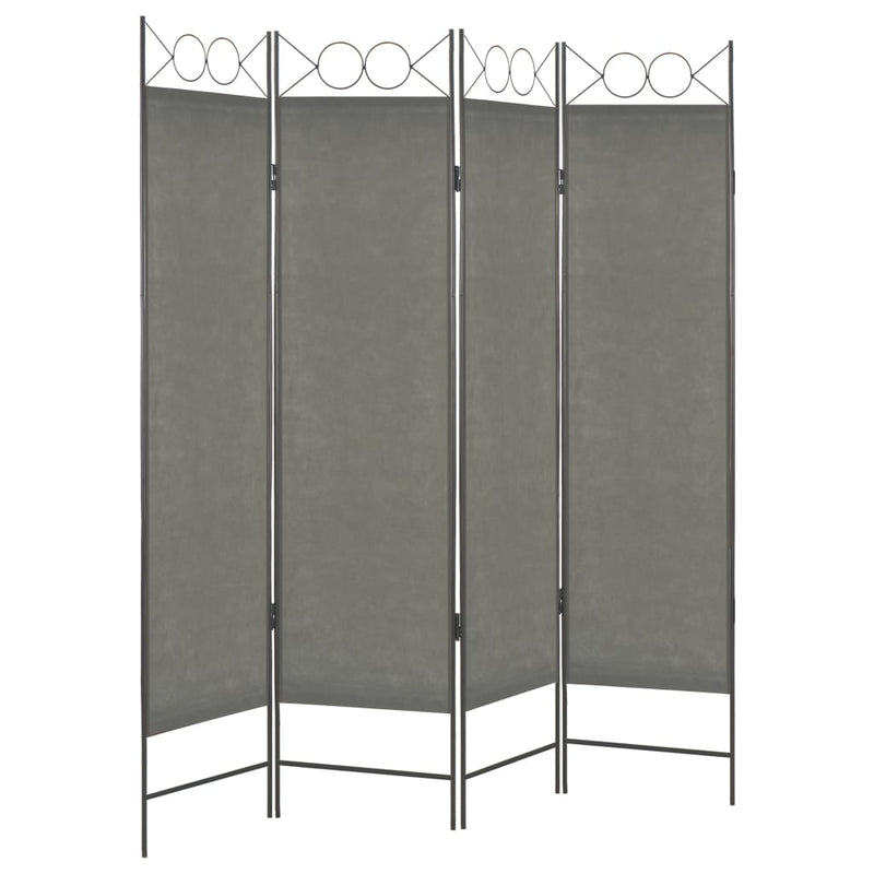 4-Panel Room Divider Anthracite 160x180 cm