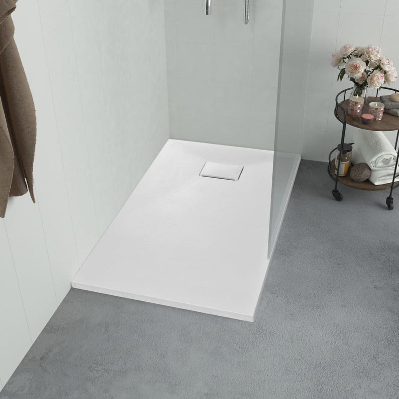 Shower Base Tray SMC White 90x70 cm