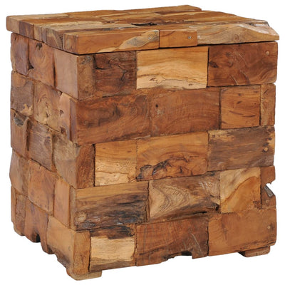 Storage Stool Solid Teak Wood