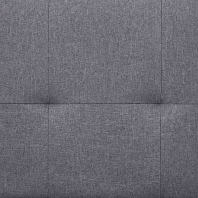 Sofa Bed with Two Pillows Light Grey Polyester