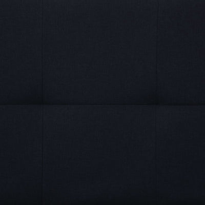 Sofa Bed with Two Pillows Black Polyester