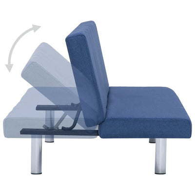 Sofa Bed Blue Polyester