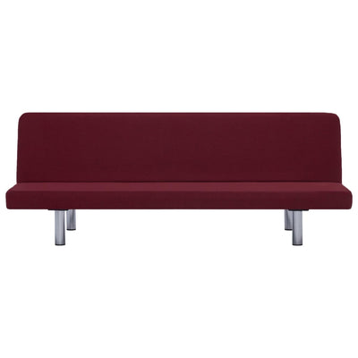 Sofa Bed Wine Red Polyester