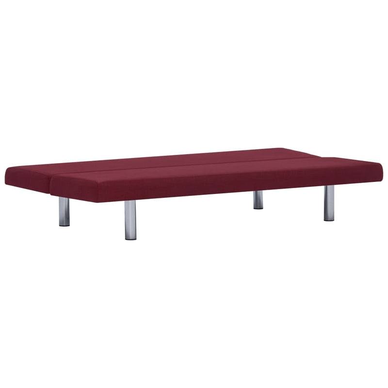 Sofa Bed Wine Red Polyester