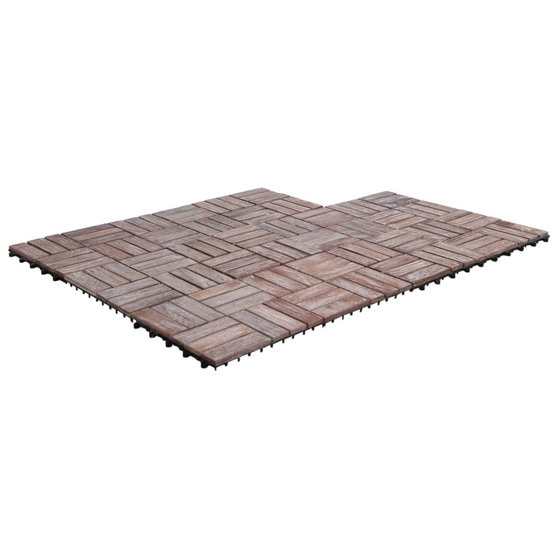 Decking Tiles 11 pcs 30x30 cm Solid Reclaimed Wood