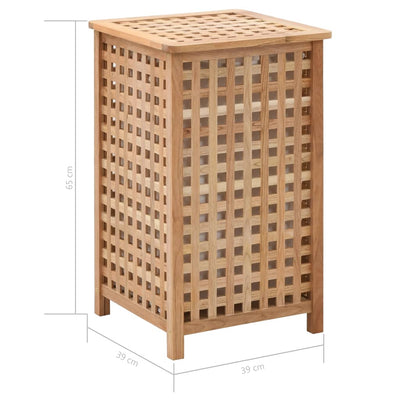 Laundry Bin 39x39x65 cm Solid Walnut Wood