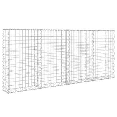 Gabion Wall with Covers Galvanised Steel 200x20x85 cm