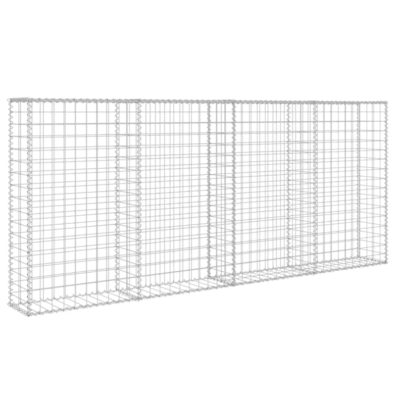 Gabion Wall with Covers Galvanised Steel 200x20x85 cm