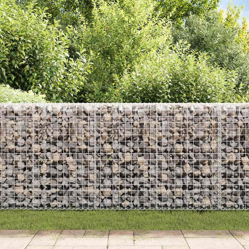 Gabion Wall with Covers Galvanised Steel 200x20x85 cm