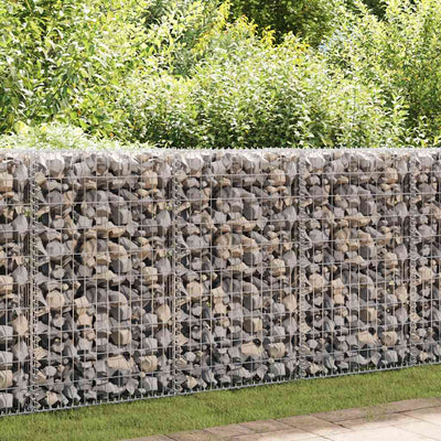 Gabion Wall with Covers Galvanised Steel 600x30x100 cm