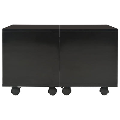 Coffee Table High Gloss Black 60x60x35 cm Engineered Wood