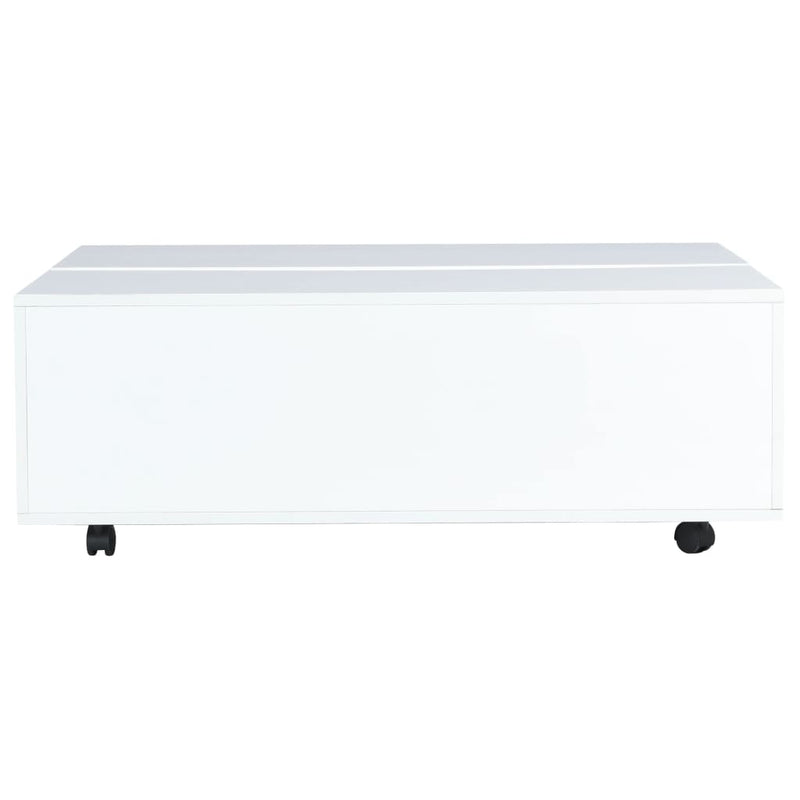 Coffee Table High Gloss White 100x100x35 cm