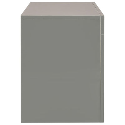 TV Cabinet with LED Lights High Gloss Grey 130x35x45 cm