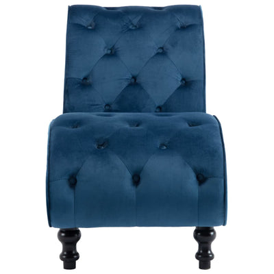 Chaise Lounge Blue Velvet