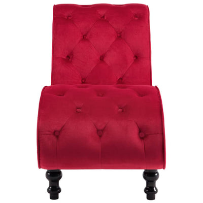 Chaise Lounge Red Velvet