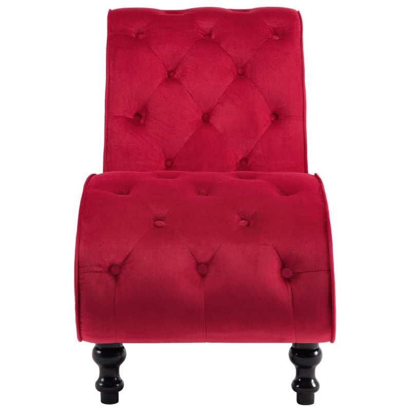 Chaise Lounge Red Velvet