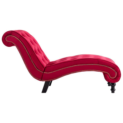 Chaise Lounge Red Velvet