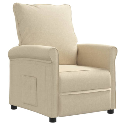 Recliner Chair Cream Fabric